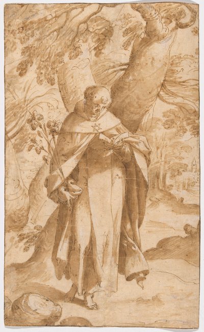 Saint Dominic Reading by Bartholomaeus Spranger