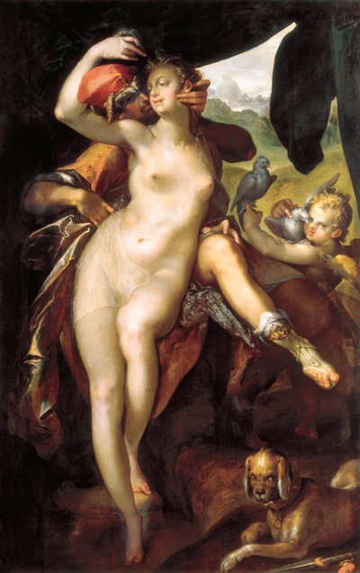 Venus and Adonis by Bartholomaeus Spranger