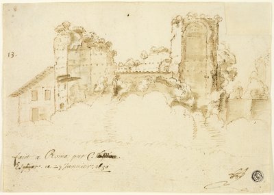 Roman Landscape by Bartholomeus Breenbergh