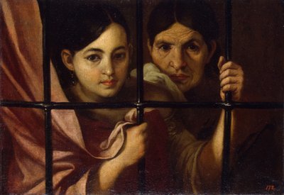 Two Women Behind a Grille by Bartolomé Esteban Murillo