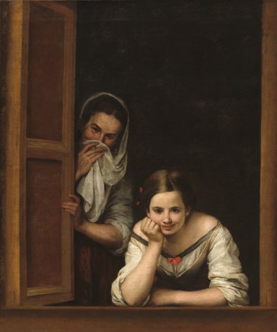 Two Women at a Window by Bartolomé Esteban Murillo