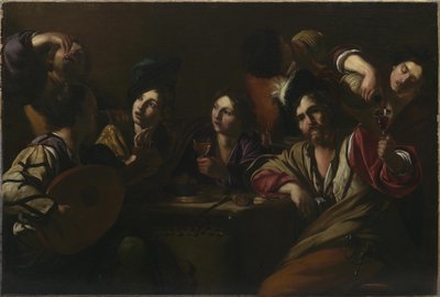 Tavern Scene by Bartolomeo Manfredi