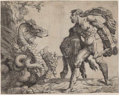 Hercules and the Hydra by Battista Angolo del Moro