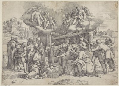 Adoration by the Shepherds by Battista Franco