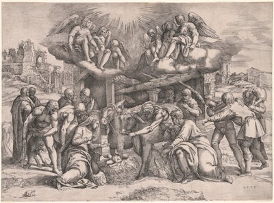 The Adoration of the Shepherds by Battista Franco