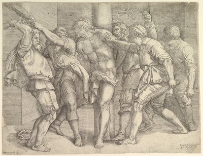 The Flagellation by Battista Franco Veneziano