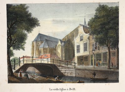 La Vielle Eglise à Delft by Belgian School