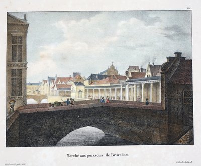 Marche aux Poissons de Bruxelles by Belgian School