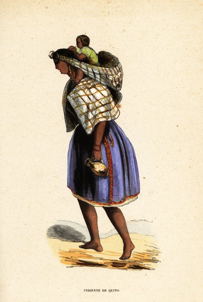 Native American Woman of Quito, Ecuador by Belgian School