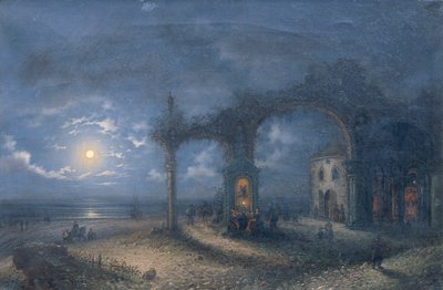 Seascape with Ruin by Bello Brivio