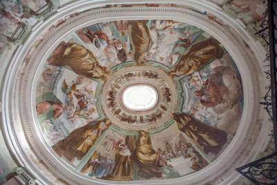 Vault with biblical scenes by Benedetto Crespi