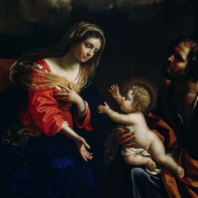 The Holy Family (detail) by Benedetto the Younger Gennari