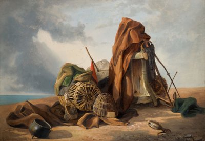 Beach Scene Still Life, 1858 by Benjamin Johnson