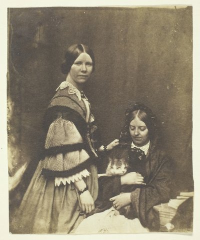 Mrs. Craik Holding Cat, c. 1858 by Benjamin Mulock