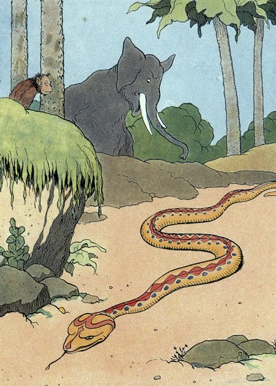 The snake in the Garden of Eden by Benjamin Rabier