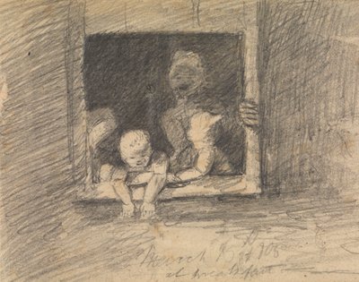 Children Leaning From a Window by Benjamin Robert Haydon
