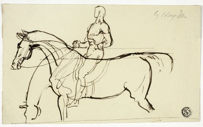 Sketch of Horse and Rider by Benjamin Robert Haydon