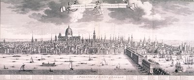 Panoramic View of London, 1710 by Benjamin Smith
