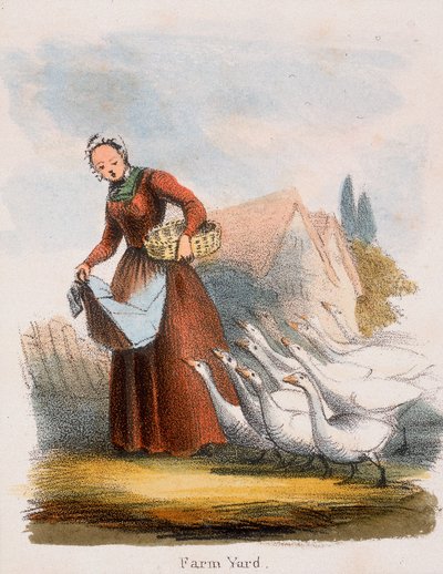 Farm Yard, c1845 by Benjamin Waterhouse Hawkins