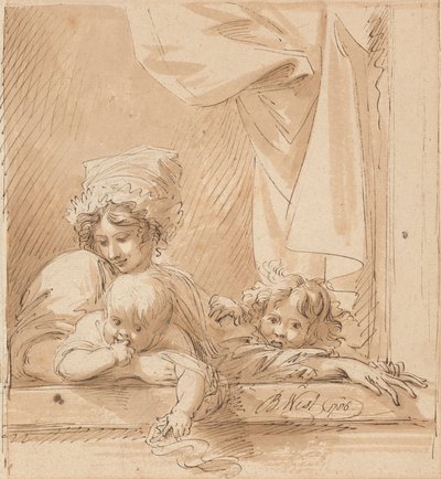 A Mother and Two Children by Benjamin West