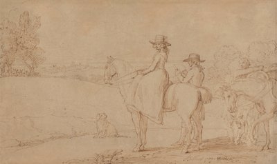 An Artist Sketching in Windsor Park by Benjamin West