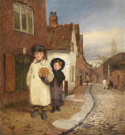 A View of Frog Lane by Benjamin Williams Leader