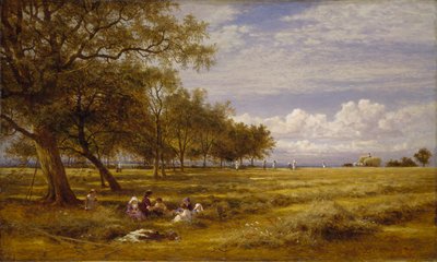 An English Hayfield by Benjamin Williams Leader