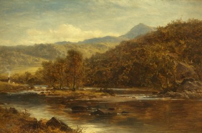 On the Lledr River by Benjamin Williams Leader