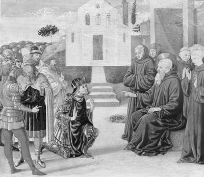 Totila before Saint Benedict by Benozzo Gozzoli