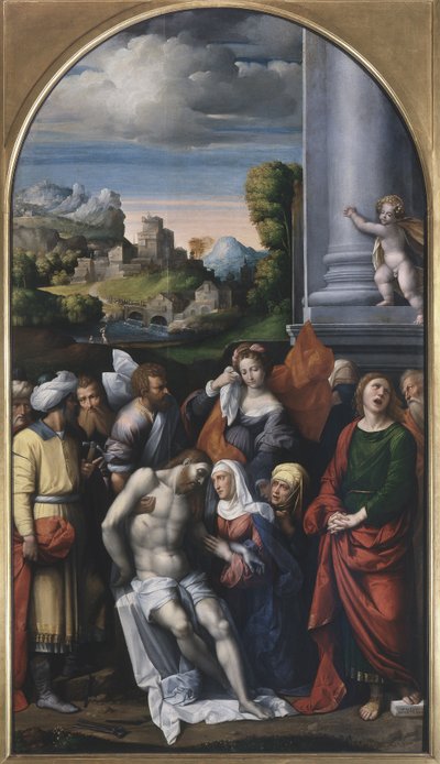Lamentation over the dead Christ by Benvenuto Tisi da Garofalo