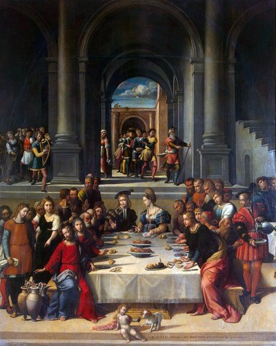 The Marriage at Cana by Benvenuto Tisi da Garofalo