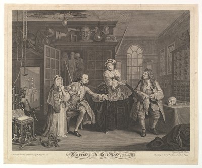 Marriage A-la-Mode, Plate III by Bernard Baron