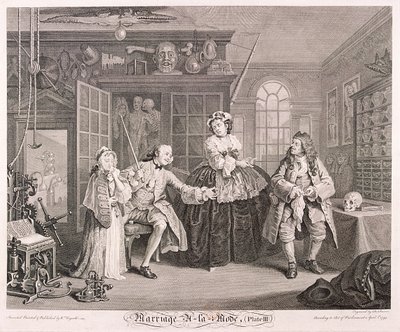 Marriage a la Mode, plate III by Bernard Baron