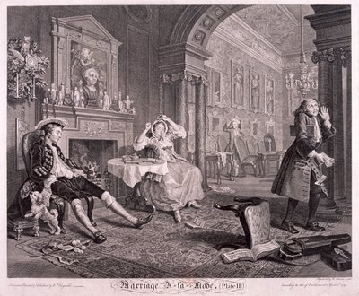 Marriage a la Mode, 1745, plate II by Bernard Baron