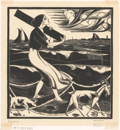 Beach by Bernard Essers (signed by artist)