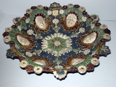 Dish with Grotesque Faces by Bernard Palissy