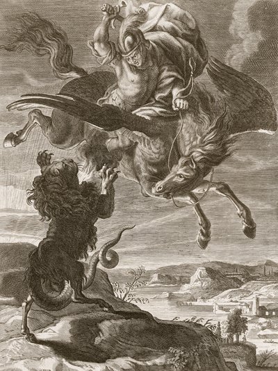 Bellerophon Fights the Chimaera by Bernard Picart
