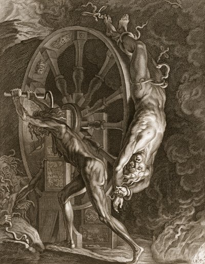 Ixion in Tartarus on the Wheel, 1731 by Bernard Picart