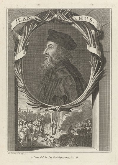 Portrait of John Hus by Bernard Picart