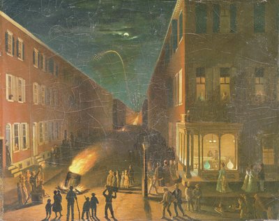 Election Night Bonfire, 1864 by Bernard Uhle