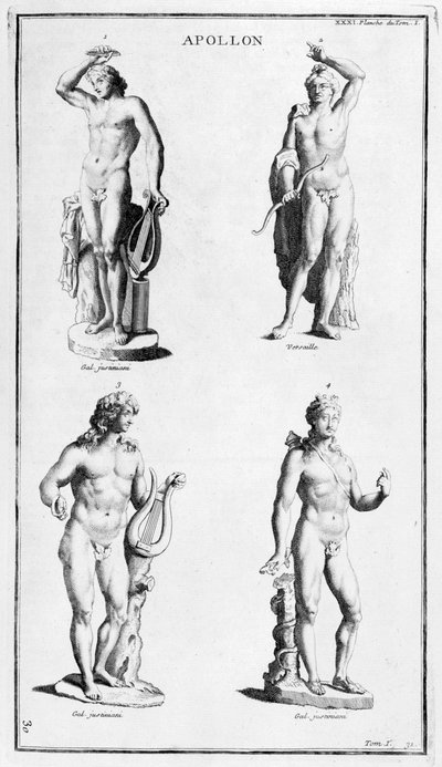 Apollo, 1757 by Bernard de Montfaucon