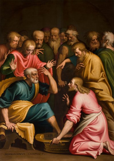 Washing of the feet by Bernardino Campi