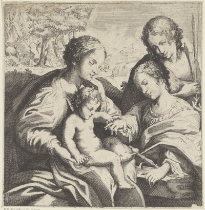 The Mystic Marriage of Saint Catherine by Bernardino Capitelli