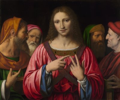Jesus Among the Doctors. Around 1515-30 by Bernardino Luini