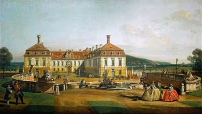 The Imperial Pleasure Palace Schloss Hof, Courtyard Side by Bernardo Bellotto