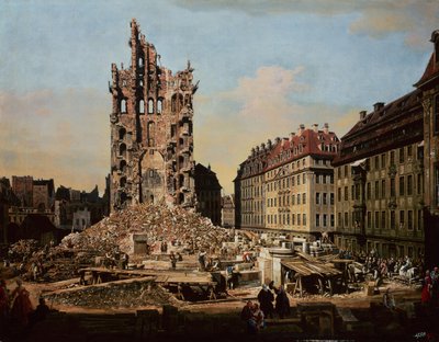 The Ruins of the Old Kreuzkirche by Bernardo Bellotto