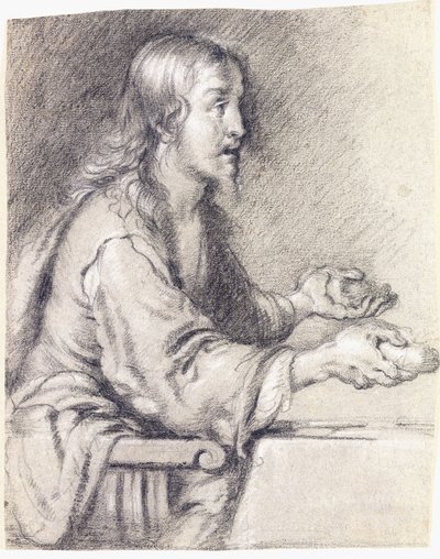 Christ at Emmaus Presenting the Bread by Bernardo Strozzi