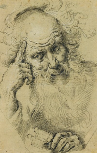 Saint Peter Meditating by Bernardo Strozzi