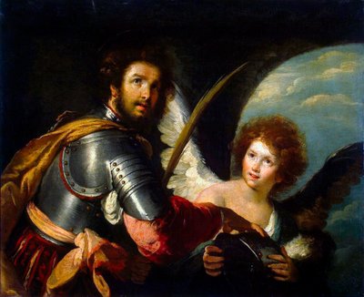 Saint Secundus and Angel by Bernardo Strozzi
