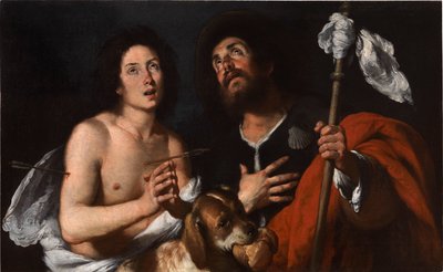 Saints Roch and Sebastian by Bernardo Strozzi